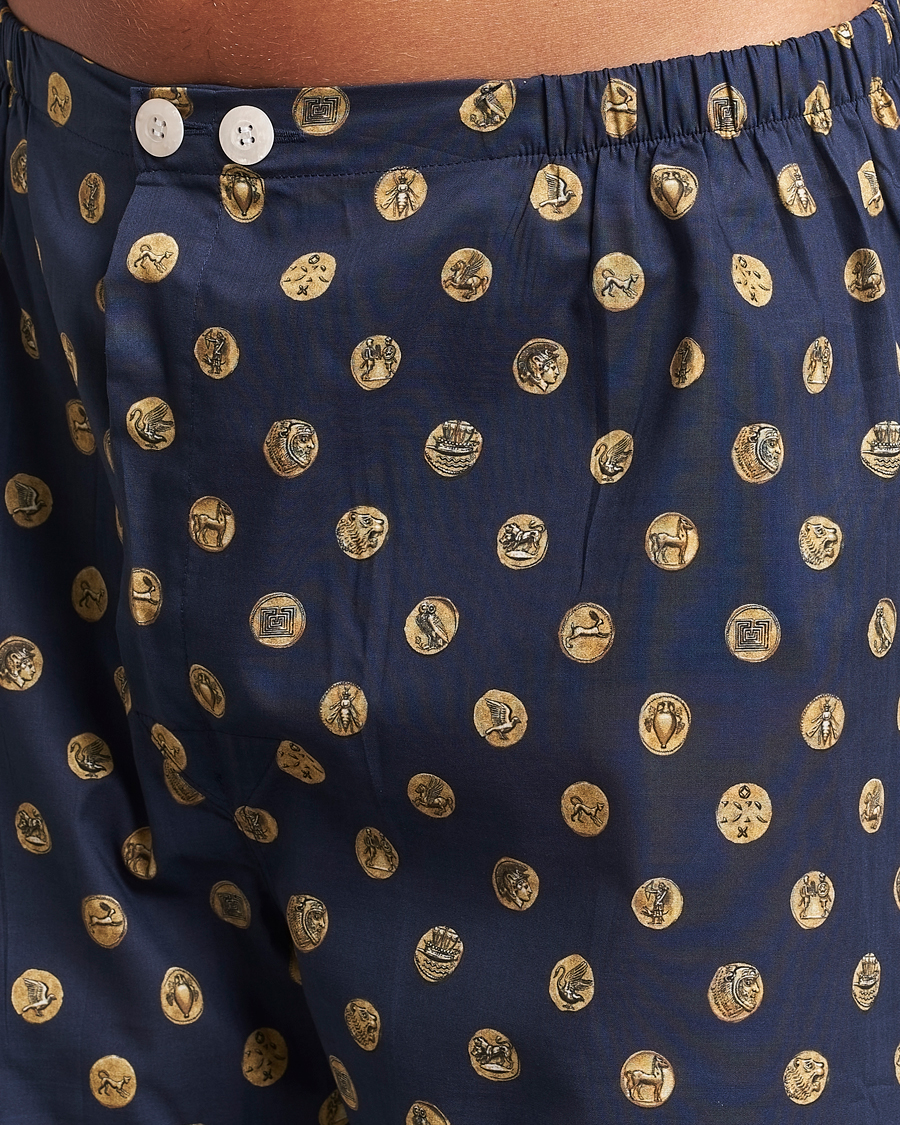 Herren | Schlafanzüge & Bademäntel | Derek Rose | Printed Cotton Pyjama Set Navy