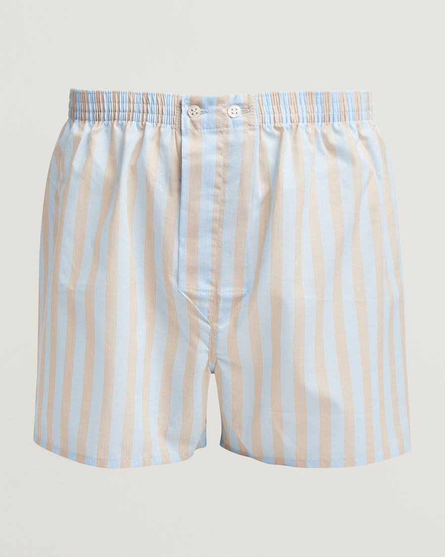 Herren | Unterwäsche | Derek Rose | Classic Fit Woven Cotton Boxer Shorts Light Blue
