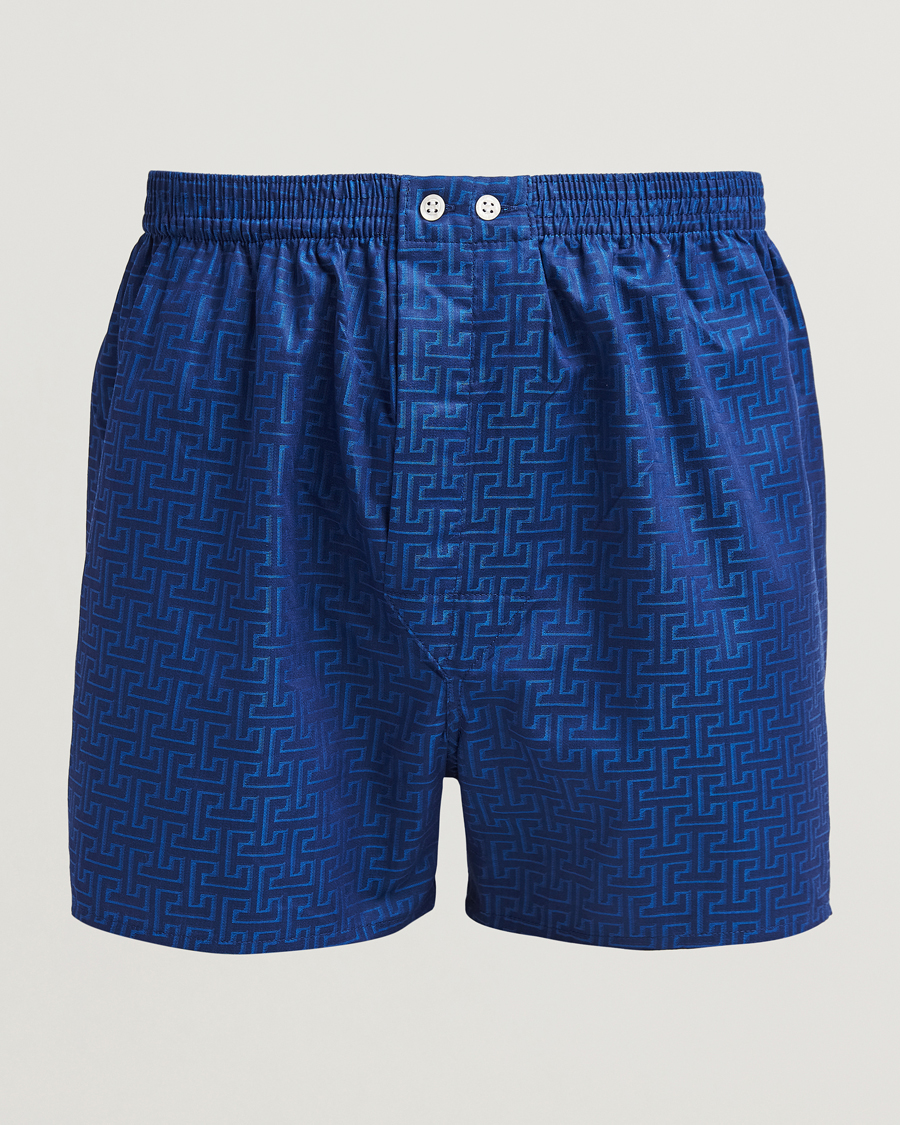 Herren | Unterwäsche | Derek Rose | Classic Fit Woven Cotton Boxer Shorts Navy
