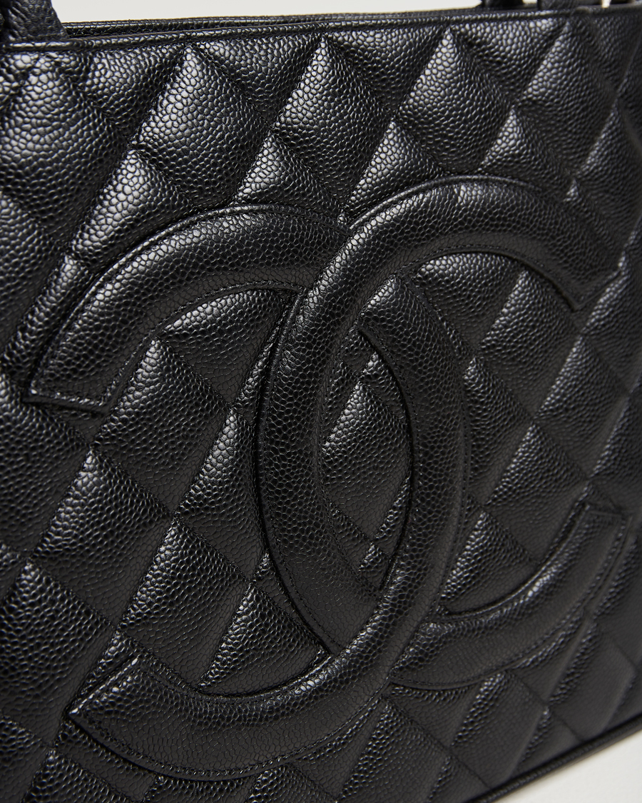 Herren | Chanel Pre-Owned Médallion Tote Bag Black Caviar | Chanel Pre-Owned | Médallion Tote Bag Black Caviar