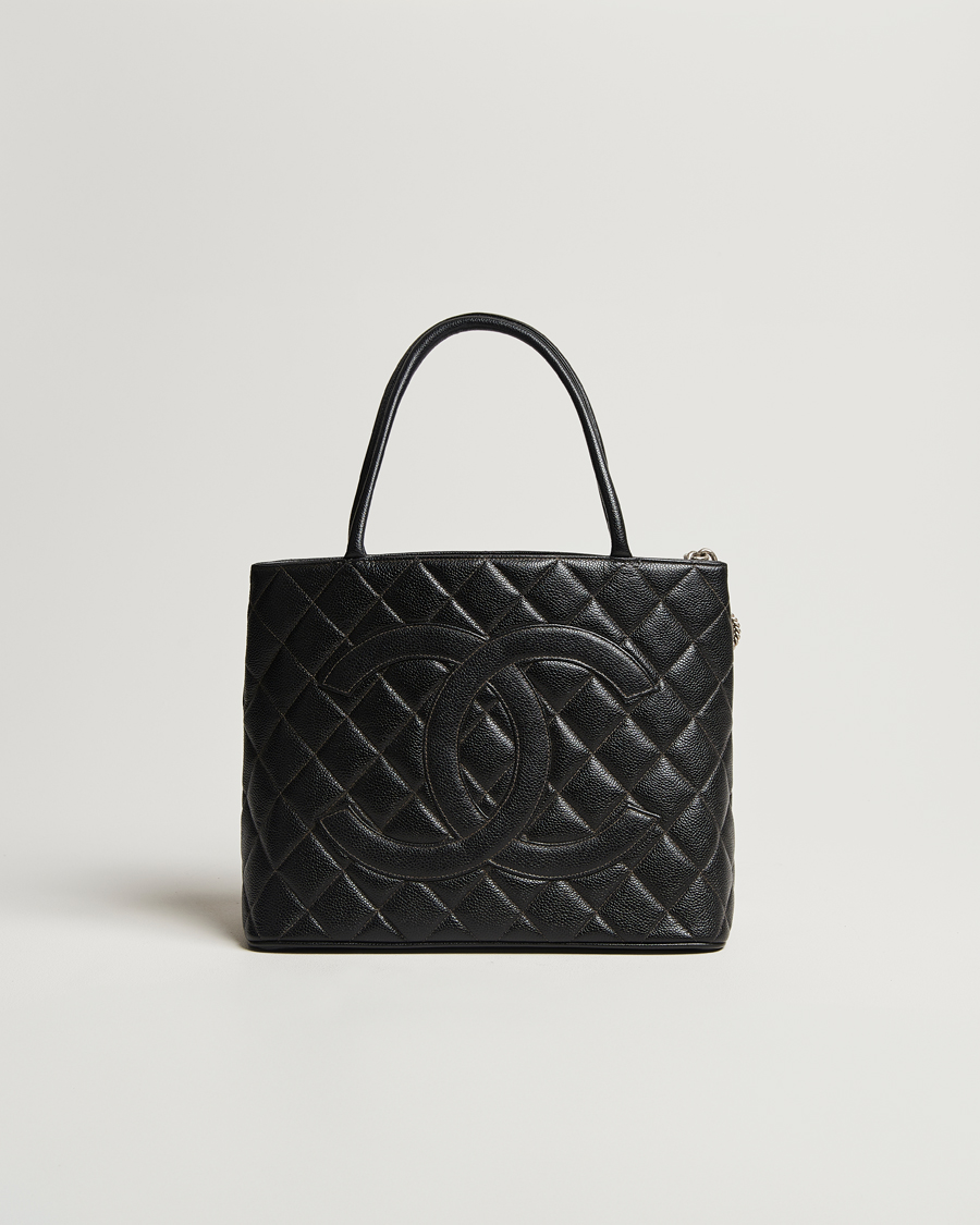 Herren | Chanel Pre-Owned Médallion Tote Bag Black Caviar | Chanel Pre-Owned | Médallion Tote Bag Black Caviar