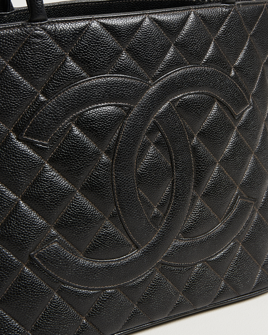 Herren | Chanel Pre-Owned Médallion Tote Bag Black Caviar | Chanel Pre-Owned | Médallion Tote Bag Black Caviar