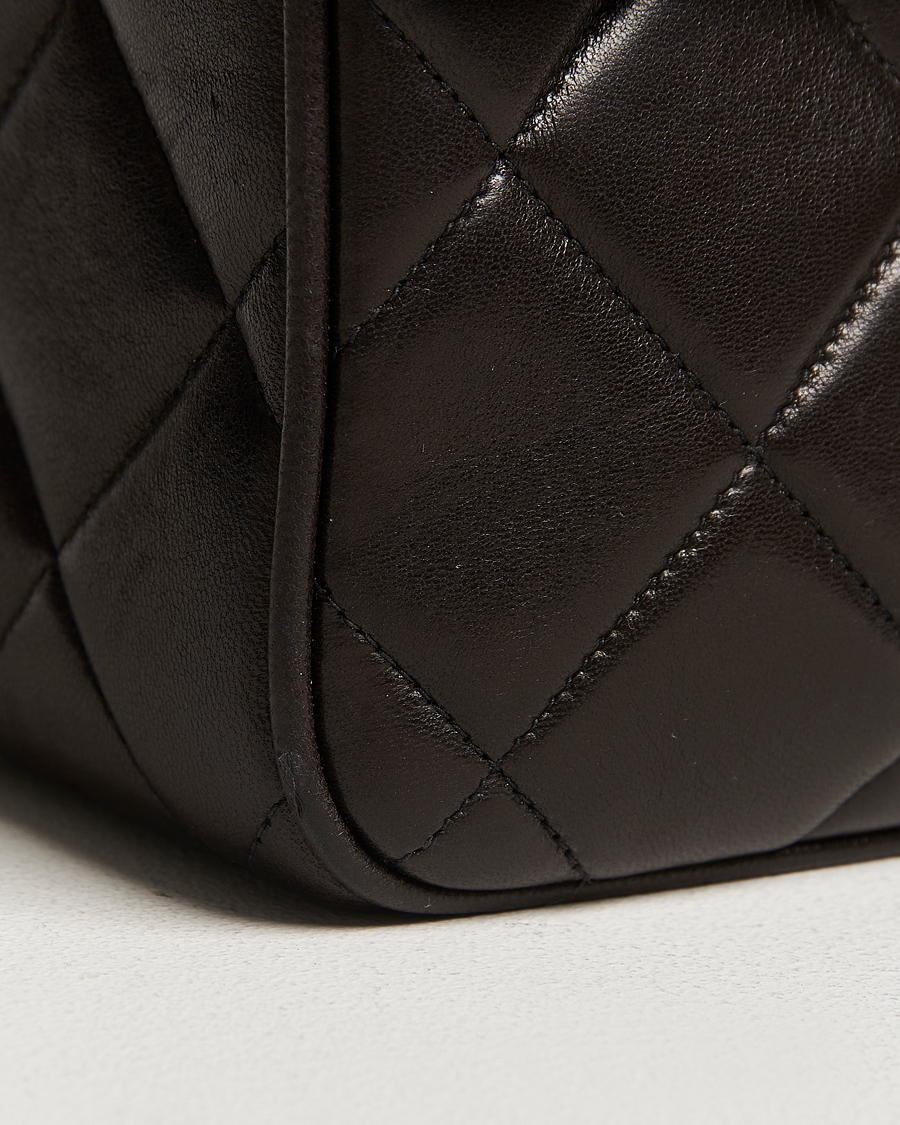 Herren | Chanel Pre-Owned Tassel Flap Shoulder Bag Black Lambskin | Chanel Pre-Owned | Tassel Flap Shoulder Bag Black Lambskin