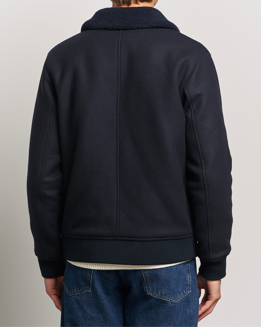 Herren | Jacken | A.P.C. | Ben Shearling Bomber Jacket Dark Navy
