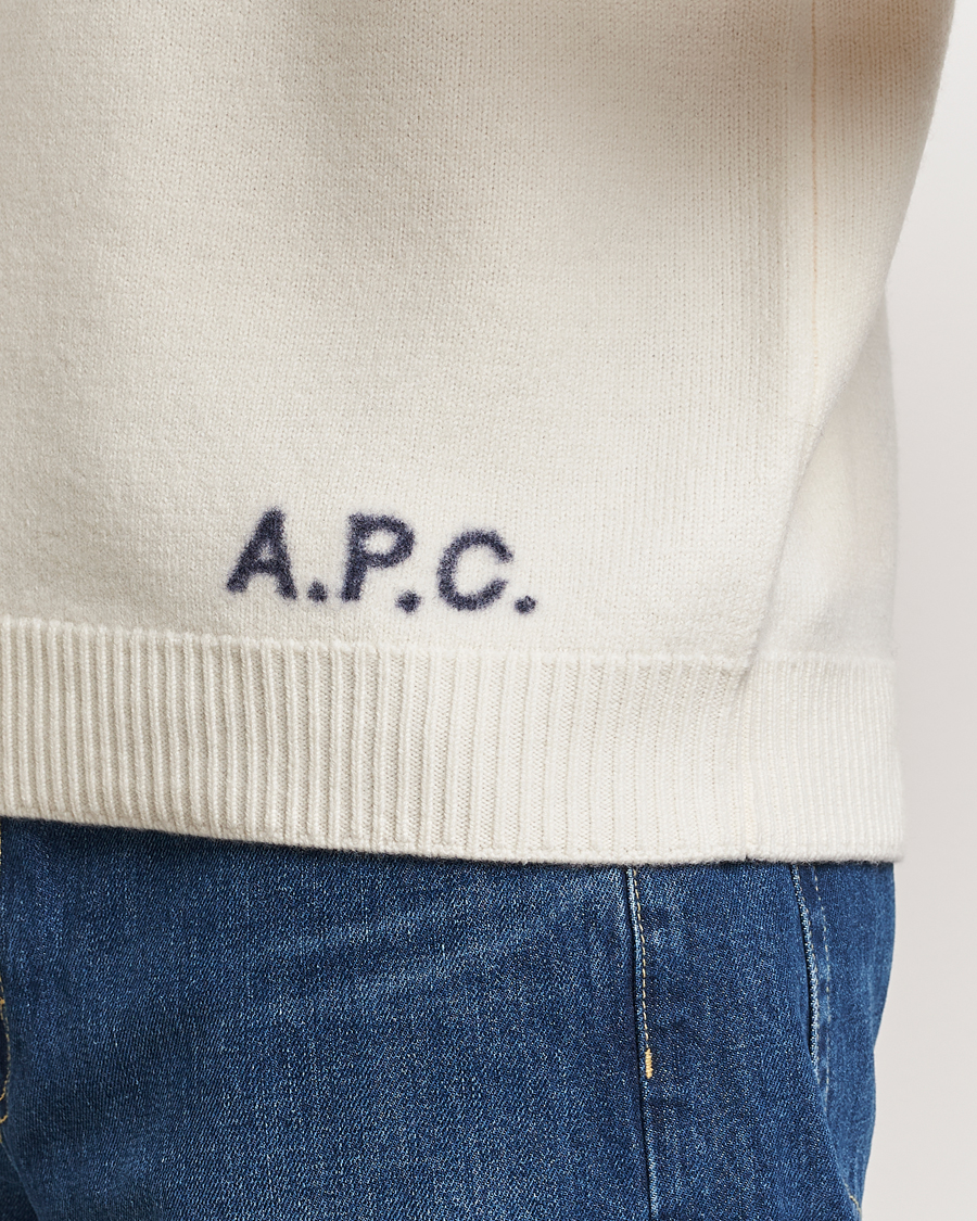 Herren | Pullover | A.P.C. | Edward Wool Knitted Sweater Ecru