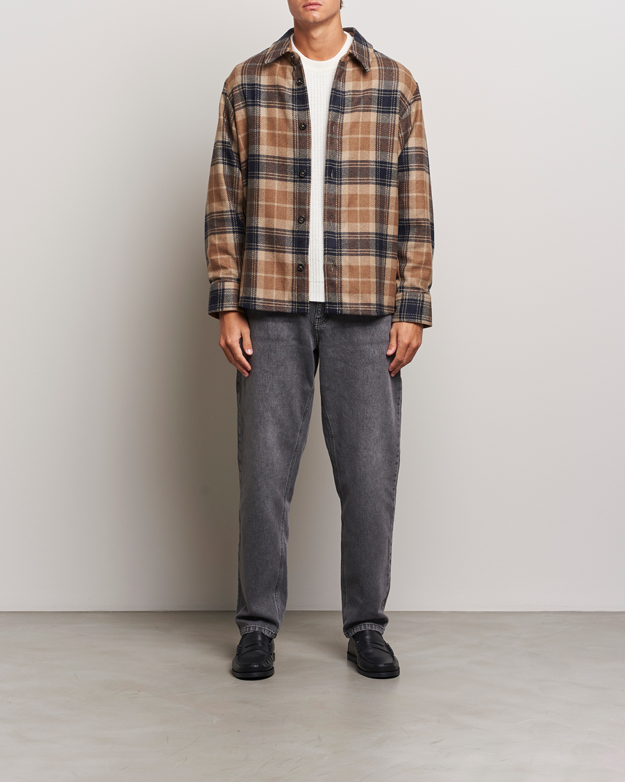 Herren | Hemden | A.P.C. | Bobby Wool Checked Overshirt Beige Check