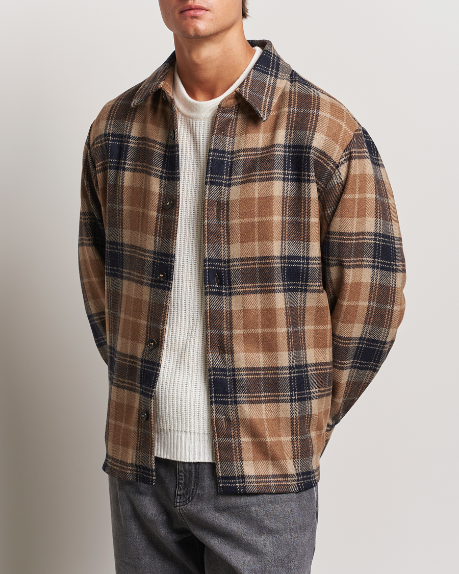 Herren | Hemden | A.P.C. | Bobby Wool Checked Overshirt Beige Check