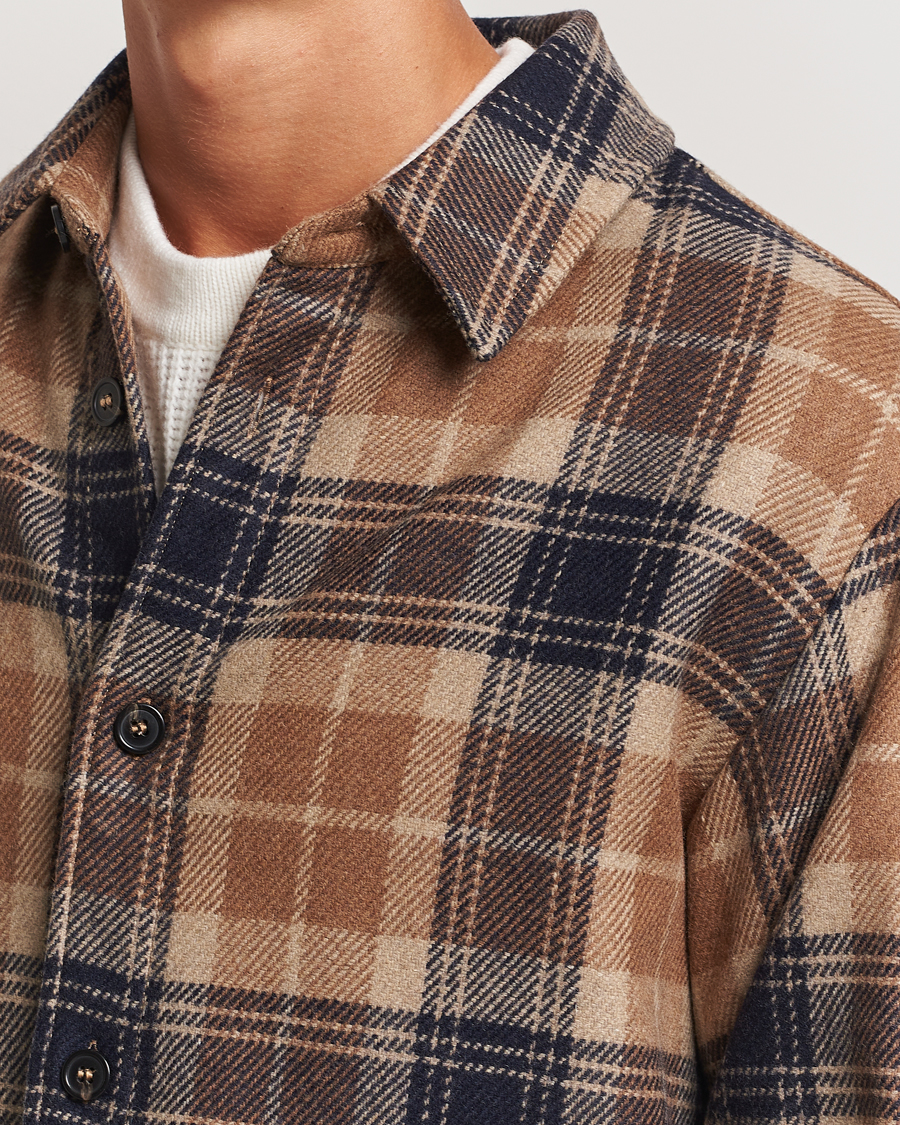 Herren | Hemden | A.P.C. | Bobby Wool Checked Overshirt Beige Check