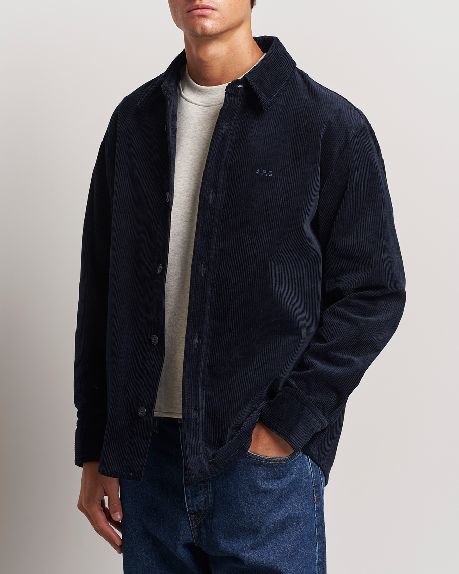 Herren | Hemden | A.P.C. | Bobby Corduroy Overshirt Dark Navy