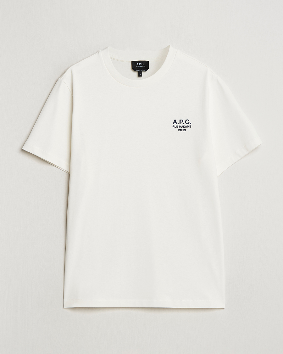 Herren | T-Shirts | A.P.C. | Rue Madame T-Shirt White/Dark Navy