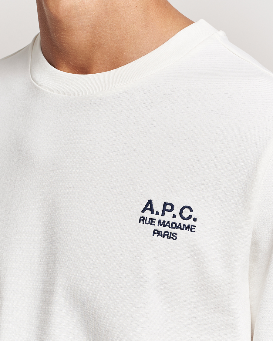 Herren | T-Shirts | A.P.C. | Rue Madame T-Shirt White/Dark Navy