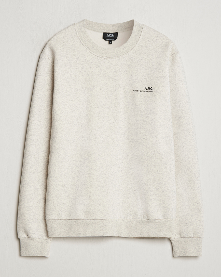 Herren | Pullover | A.P.C. | Item Sweatshirt Ecru Chine