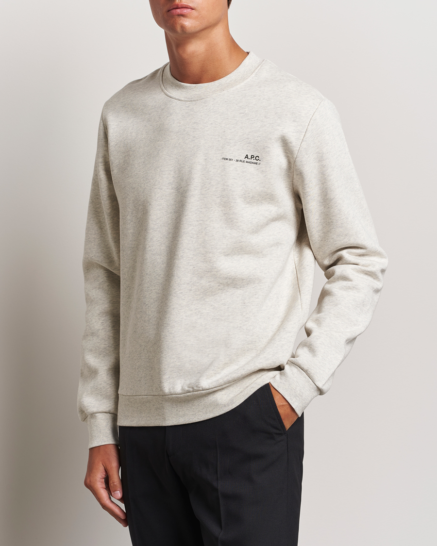 Herren | Pullover | A.P.C. | Item Sweatshirt Ecru Chine