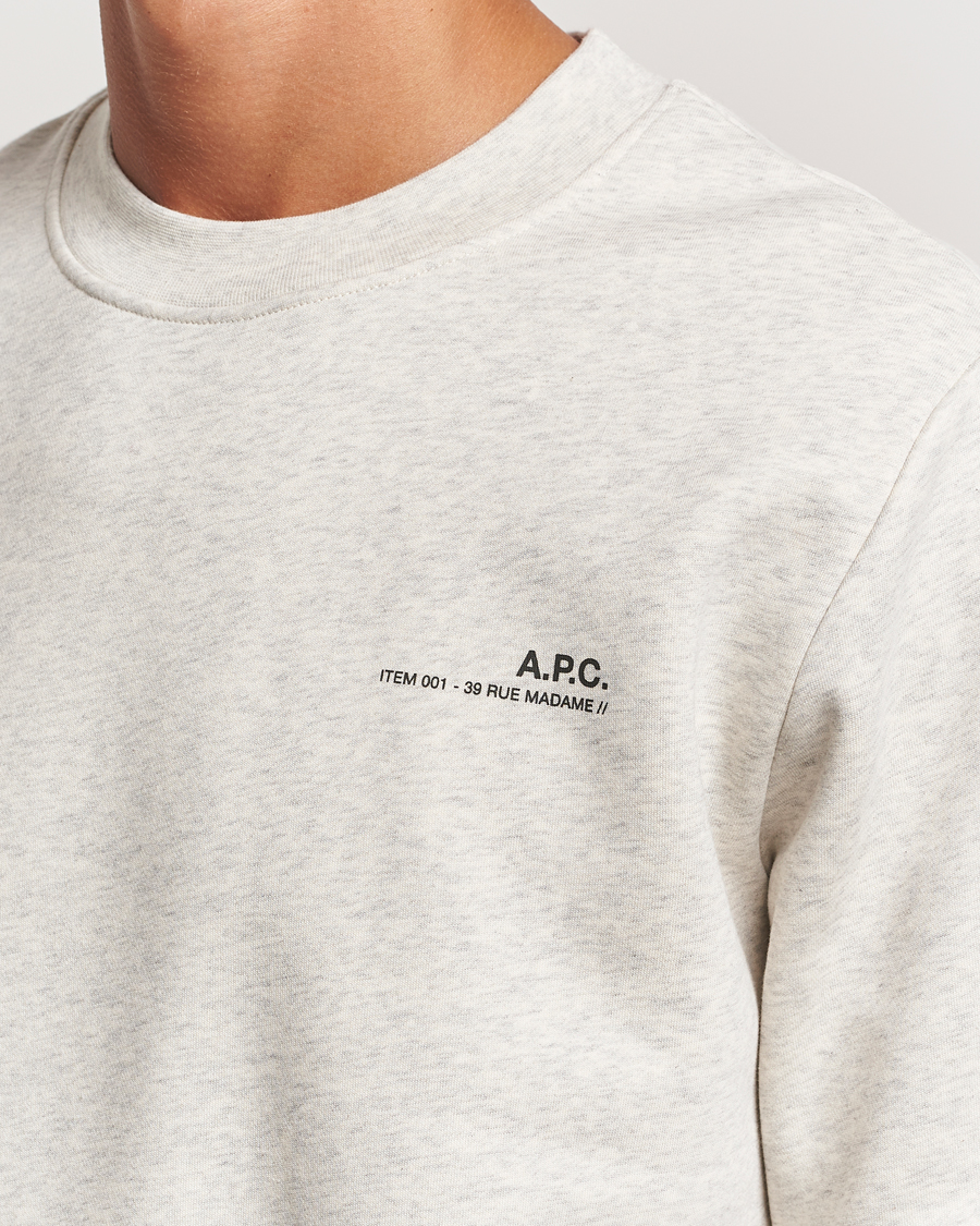 Herren | Pullover | A.P.C. | Item Sweatshirt Ecru Chine