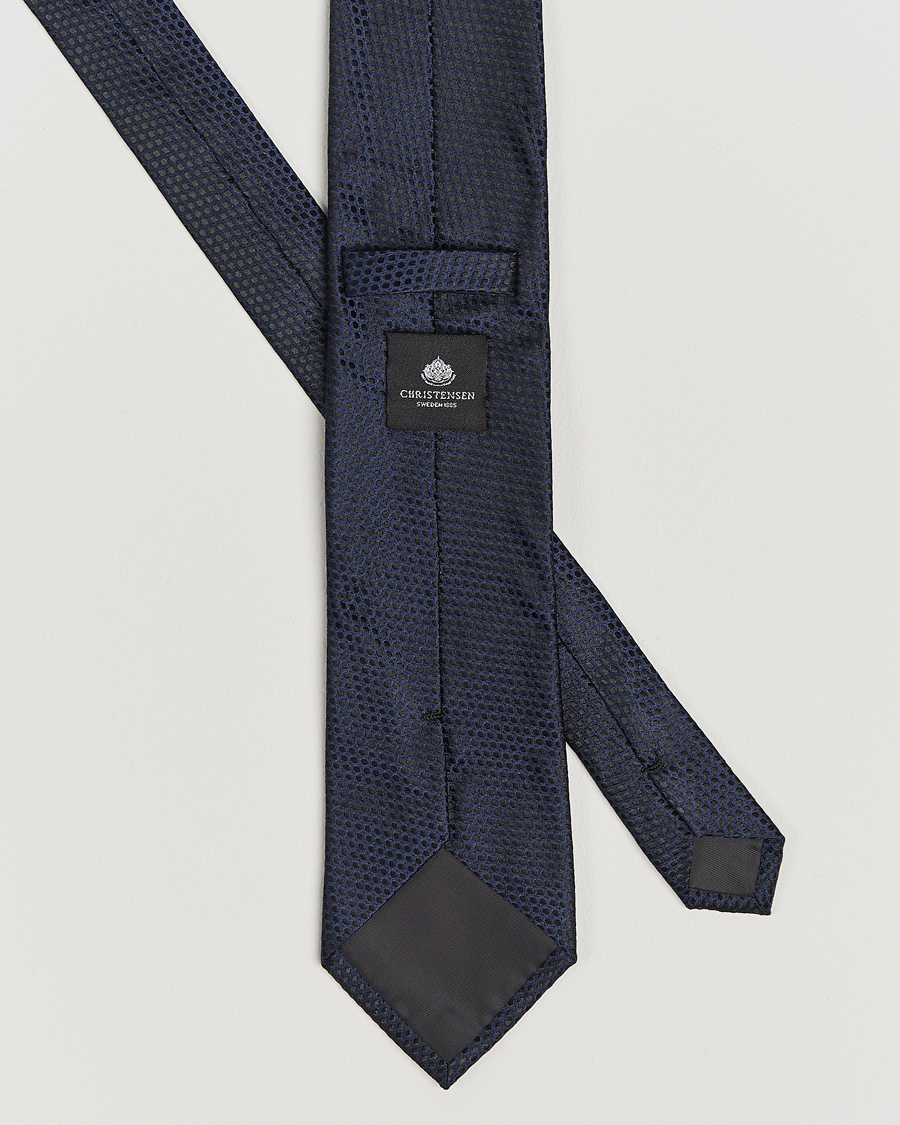 Herren | Amanda Christensen Box Set Silk 8 cm Tie And Pocket Square Navy | Amanda Christensen | Box Set Silk 8 cm Tie And Pocket Square Navy