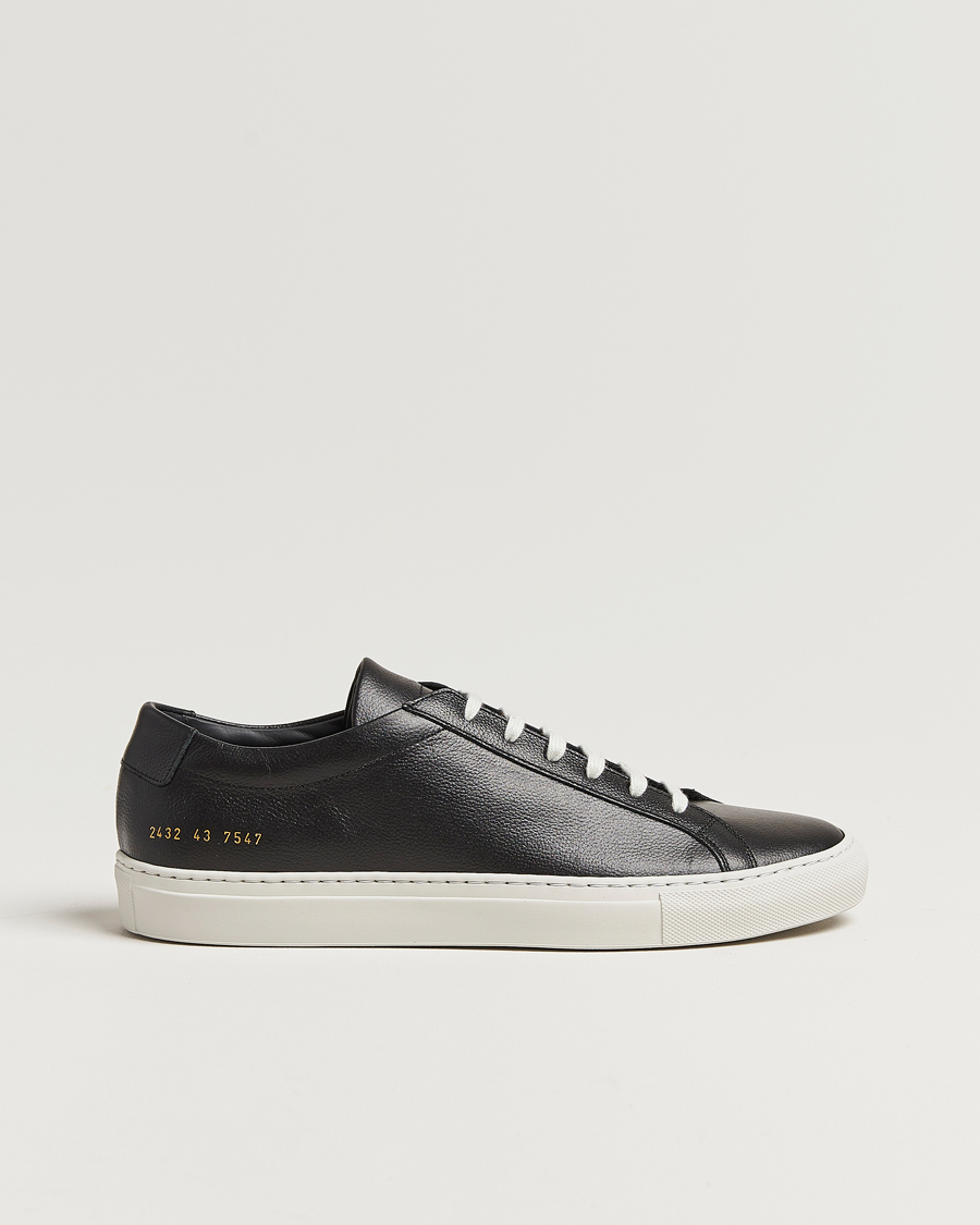 Herren | Common Projects Original Achilles Pebbled Leather Sneaker Black | Common Projects | Original Achilles Pebbled Leather Sneaker Black