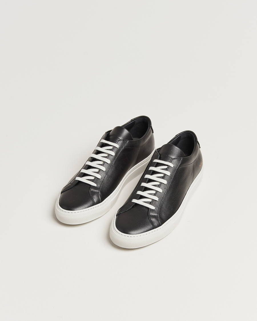 Herren | Common Projects Original Achilles Pebbled Leather Sneaker Black | Common Projects | Original Achilles Pebbled Leather Sneaker Black