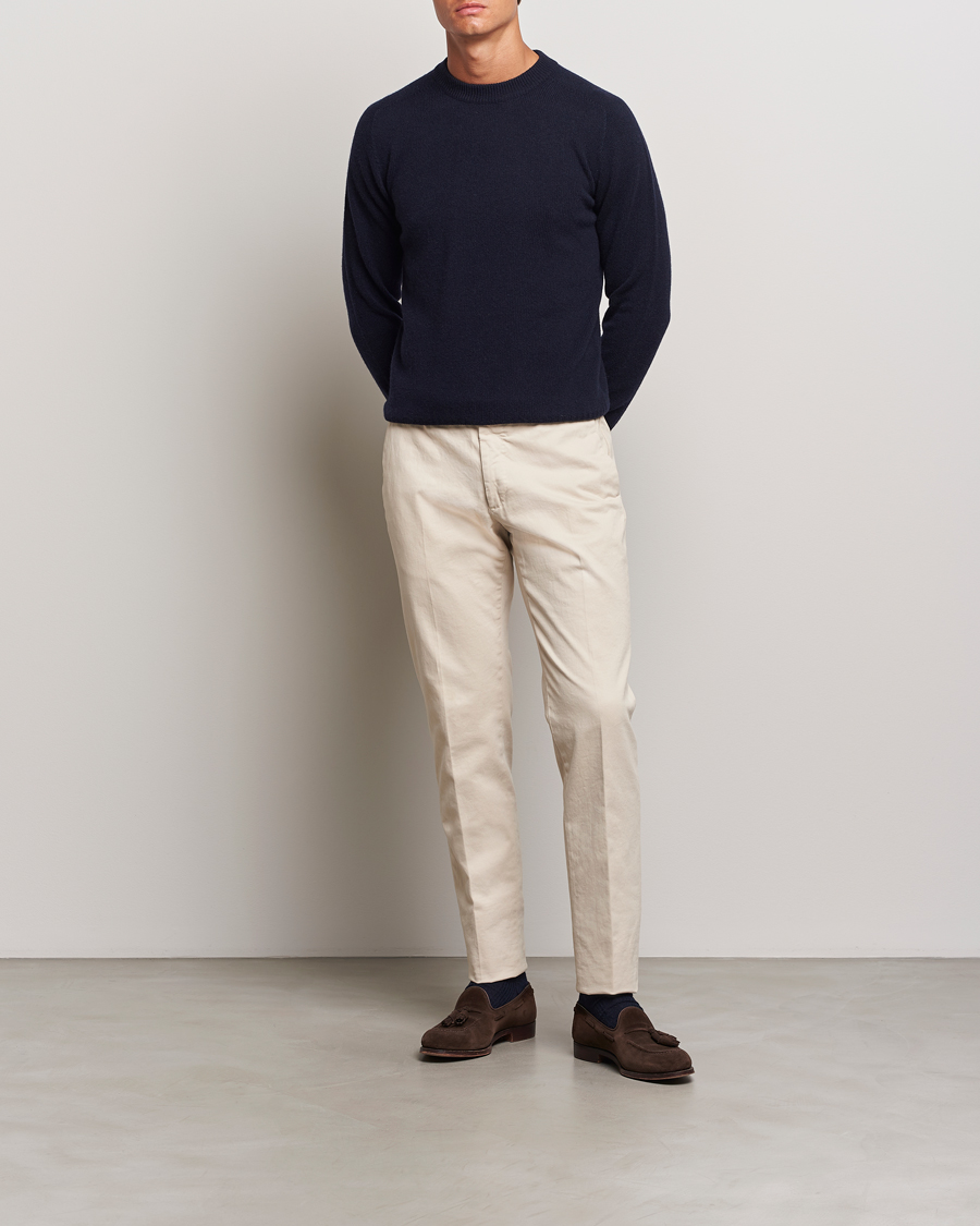 Herren | Pullover | Altea | Wool/Cashmere Crew Neck Pullover Navy