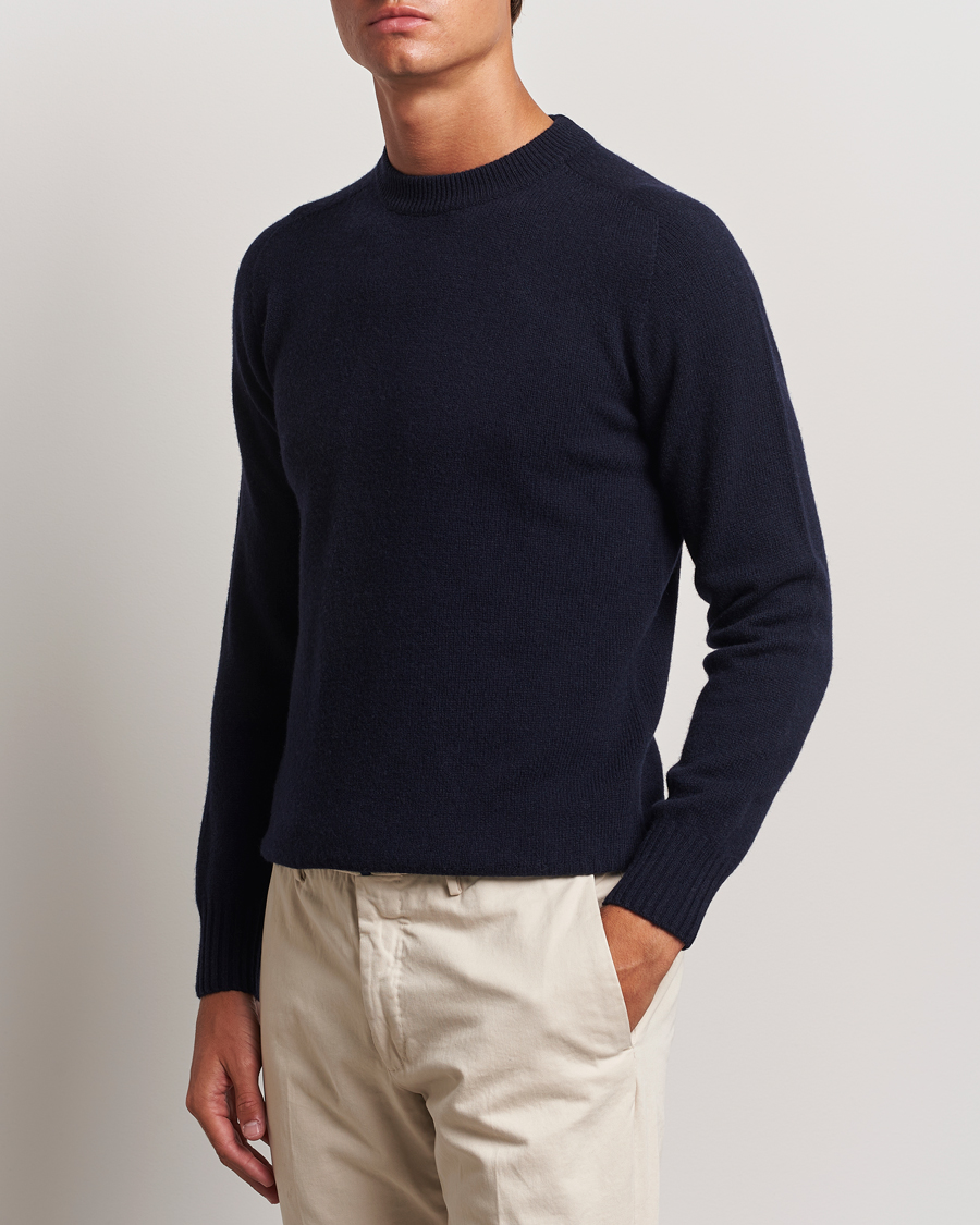 Herren | Pullover | Altea | Wool/Cashmere Crew Neck Pullover Navy
