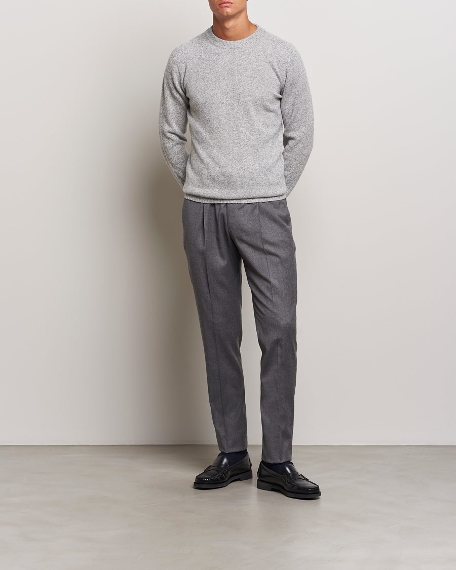 Herren | Pullover | Altea | Wool/Cashmere Crew Neck Pullover Grey Melange
