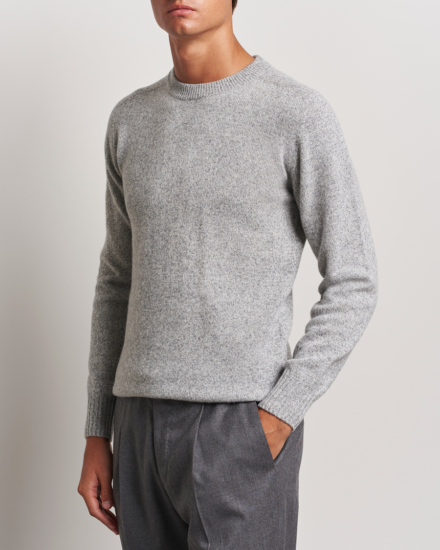 Herren | Pullover | Altea | Wool/Cashmere Crew Neck Pullover Grey Melange