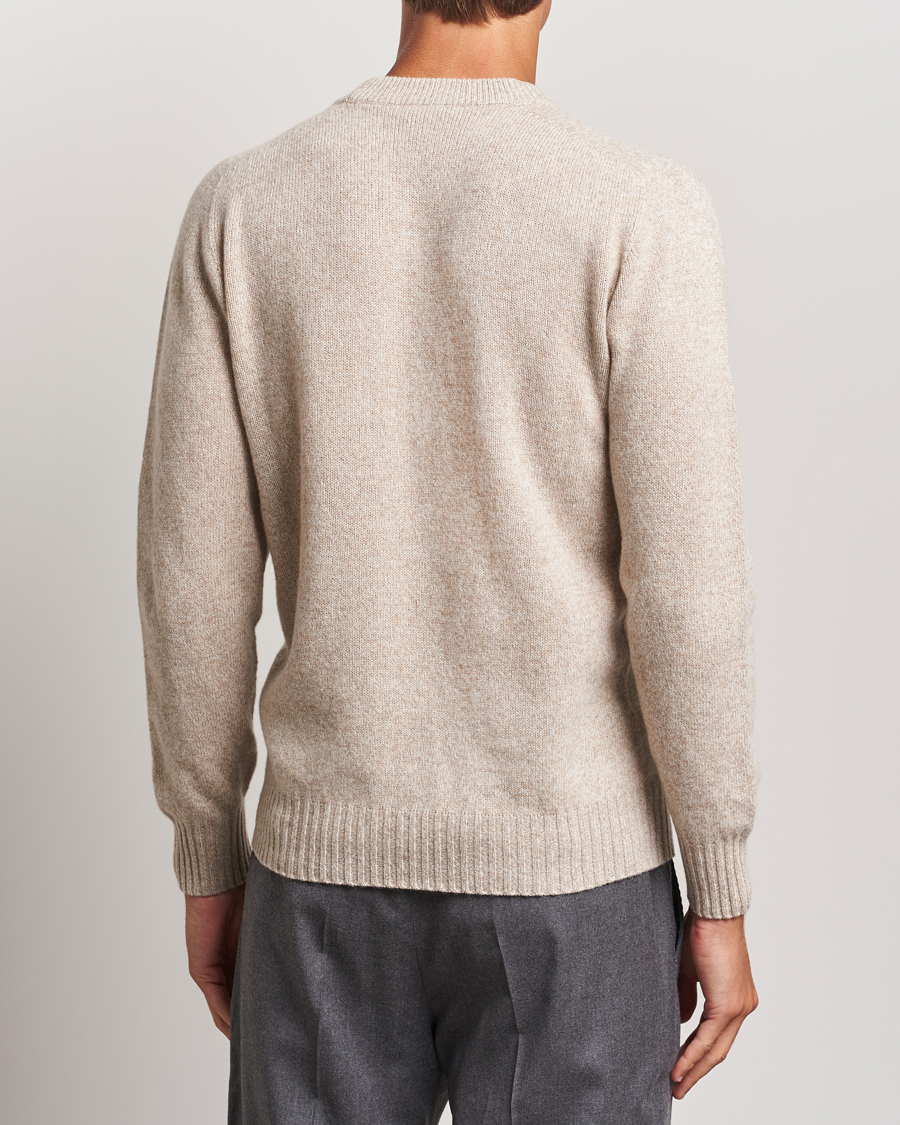 Herren | Pullover | Altea | Wool/Cashmere Crew Neck Pullover Beige Melange