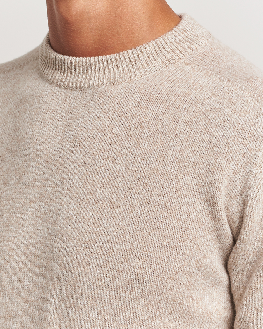 Herren | Pullover | Altea | Wool/Cashmere Crew Neck Pullover Beige Melange