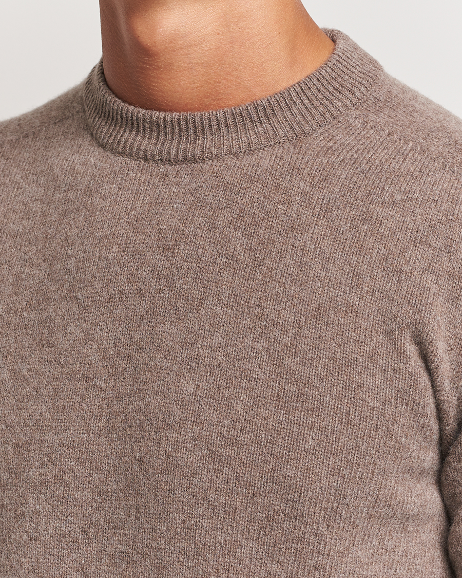 Herren | Pullover | Altea | Wool/Cashmere Crew Neck Pullover Taupe