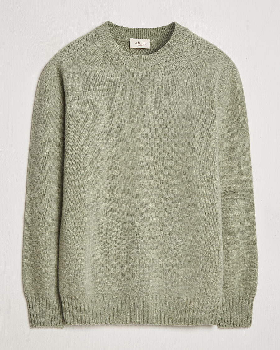 Herren | Pullover | Altea | Wool/Cashmere Crew Neck Pullover Sage