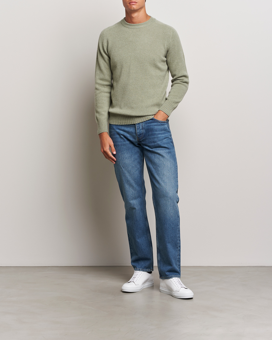 Herren | Pullover | Altea | Wool/Cashmere Crew Neck Pullover Sage