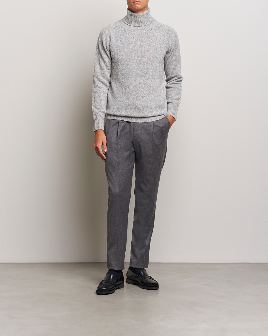 Herren | Pullover | Altea | Wool/Cashmere Rollneck Grey Melange