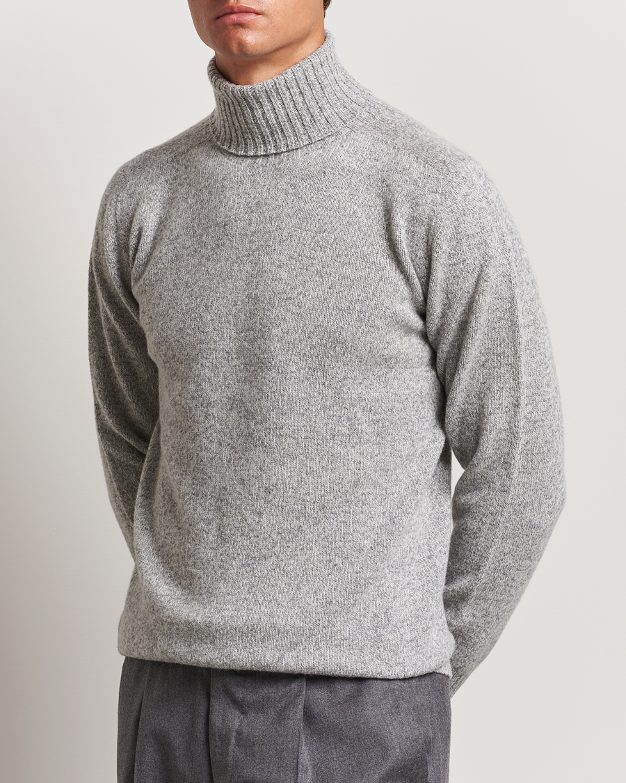 Herren | Pullover | Altea | Wool/Cashmere Rollneck Grey Melange