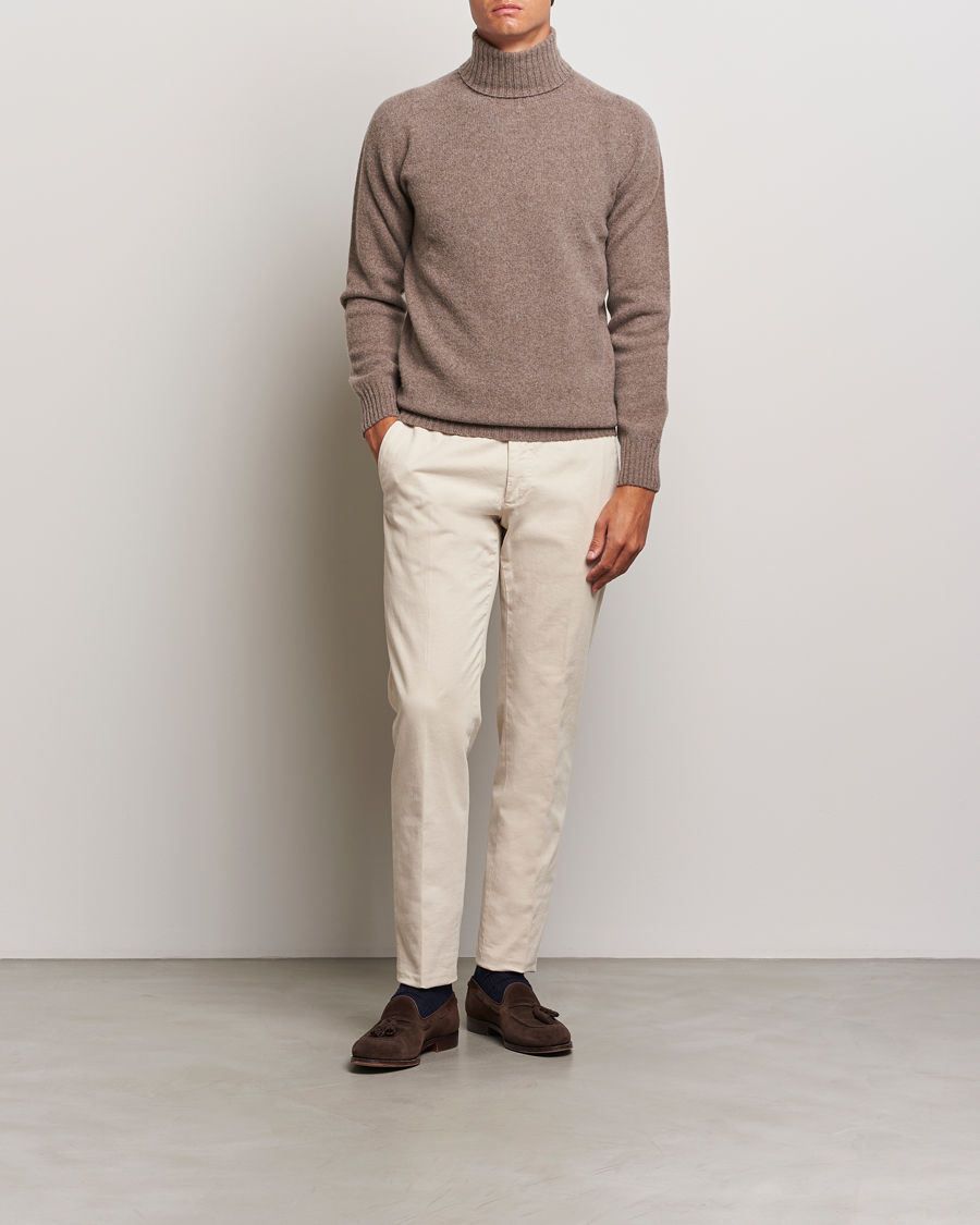 Herren | Pullover | Altea | Wool/Cashmere Rollneck Taupe