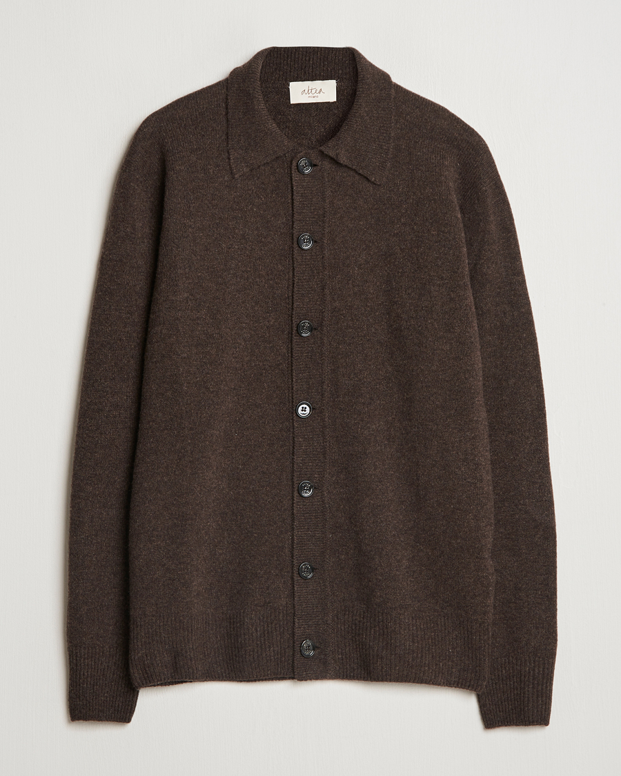 Herren | Pullover | Altea | Shetland Collared Cardigan Brown