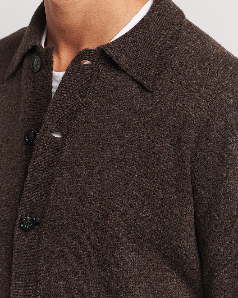 Herren | Pullover | Altea | Shetland Collared Cardigan Brown