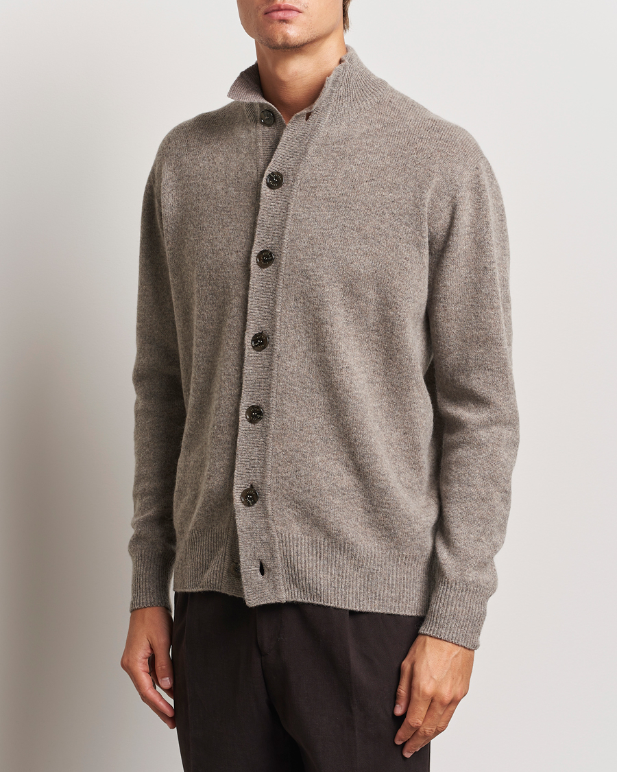 Herren | Pullover | Altea | Shetland Cardigan Taupe