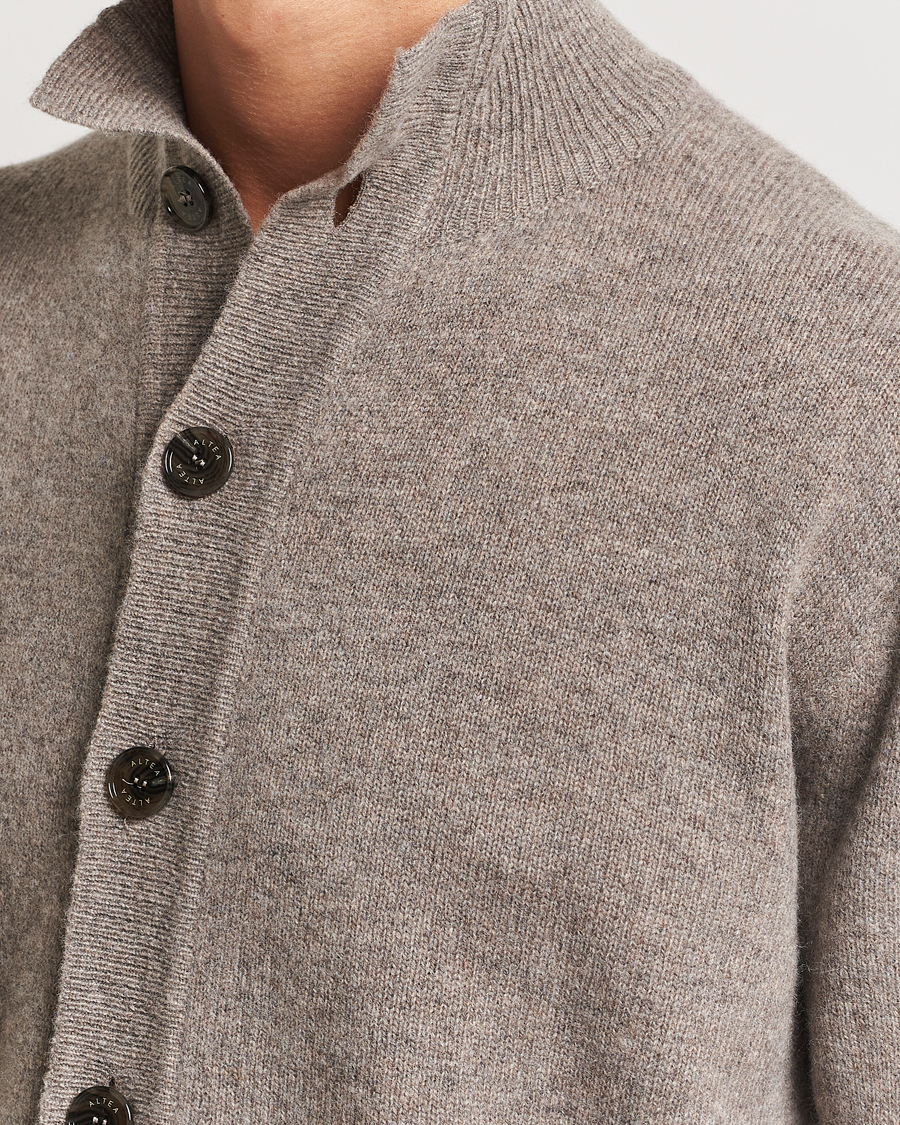 Herren | Pullover | Altea | Shetland Cardigan Taupe
