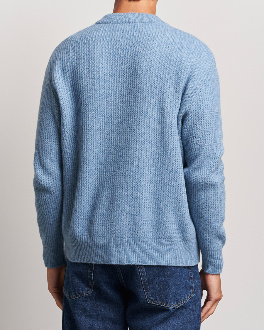 Herren | Pullover | Altea | Soft Rib Stich Cardigan Light Blue