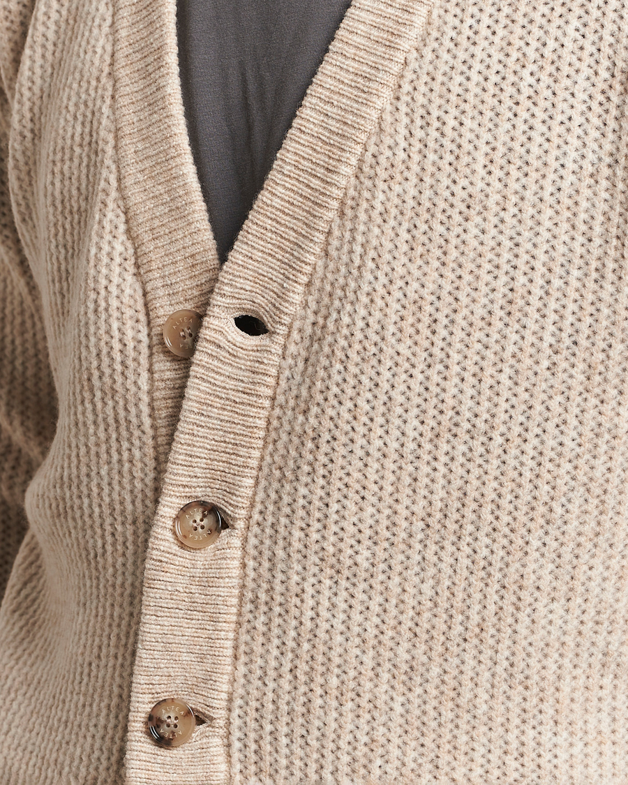 Herren | Pullover | Altea | Soft Rib Stich Cardigan Cream