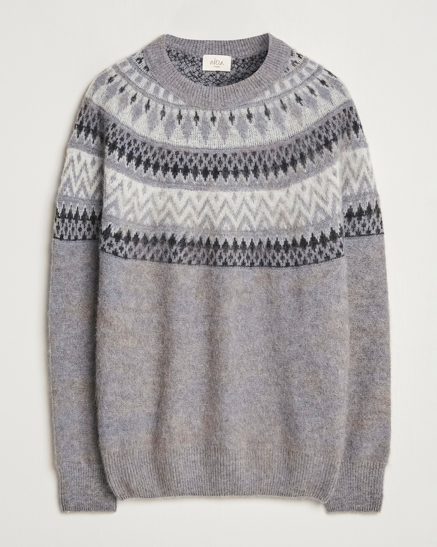 Herren | Pullover | Altea | Wool/Cashmere Norwegian Sweater Grey