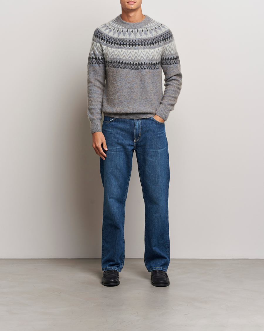 Herren | Pullover | Altea | Wool/Cashmere Norwegian Sweater Grey