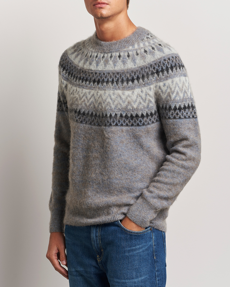 Herren | Pullover | Altea | Wool/Cashmere Norwegian Sweater Grey