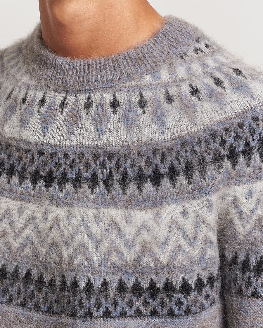 Herren | Pullover | Altea | Wool/Cashmere Norwegian Sweater Grey