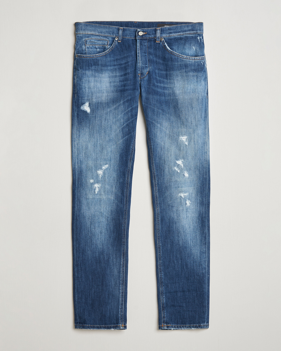 Herren | Jeans | Dondup | George Light Distressed Jeans Medium Blue