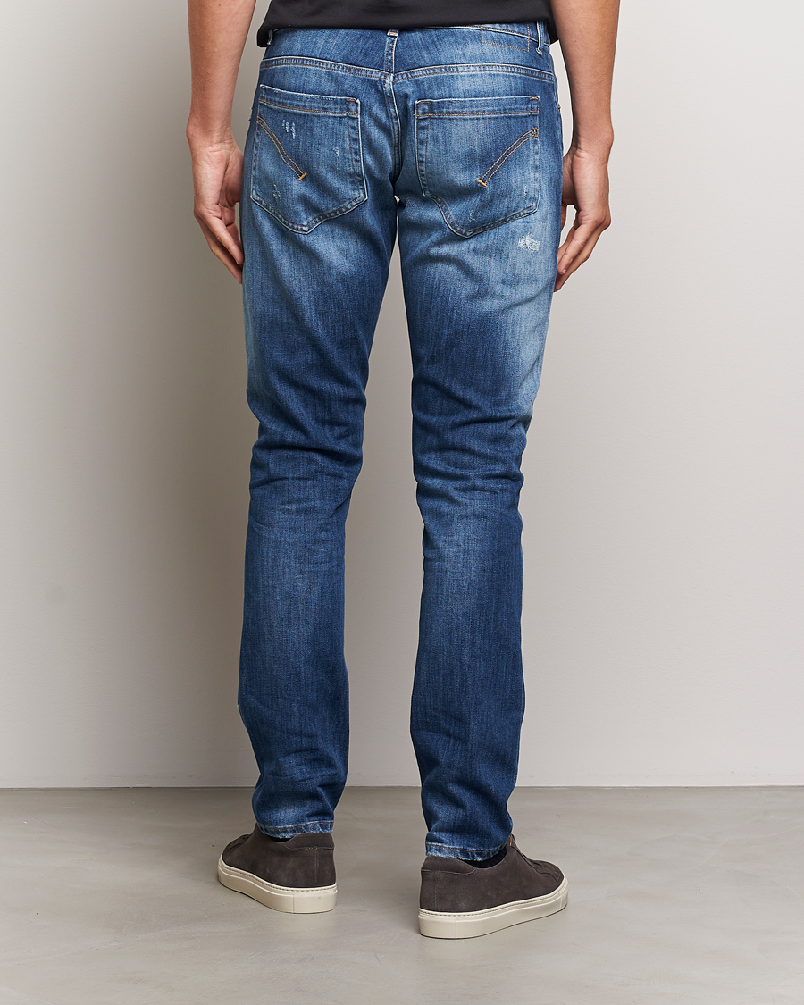 Herren | Jeans | Dondup | George Light Distressed Jeans Medium Blue