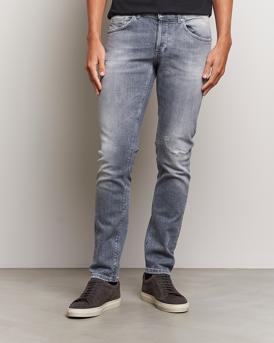 Herren | Jeans | Dondup | George Light Distressed Jeans Light Grey