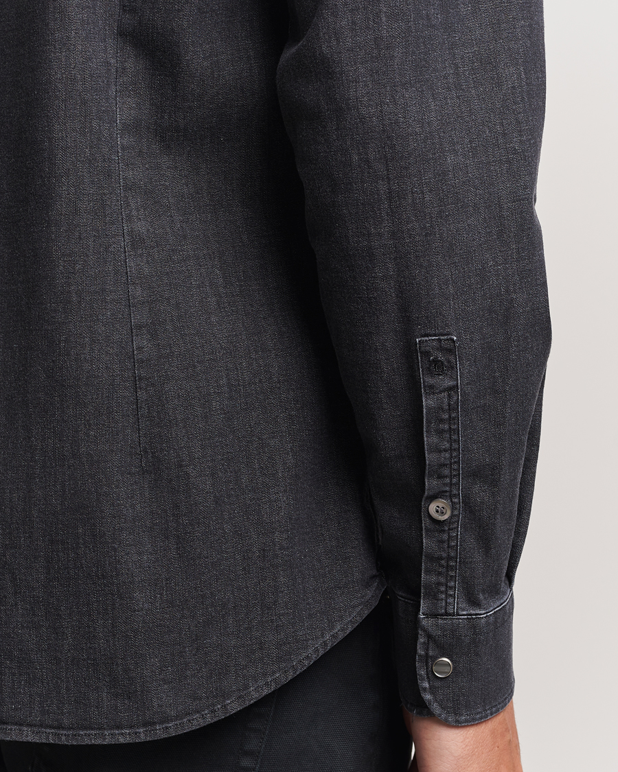 Herren | Hemden | Dondup | Slim Fit Denim Shirt Washed Black