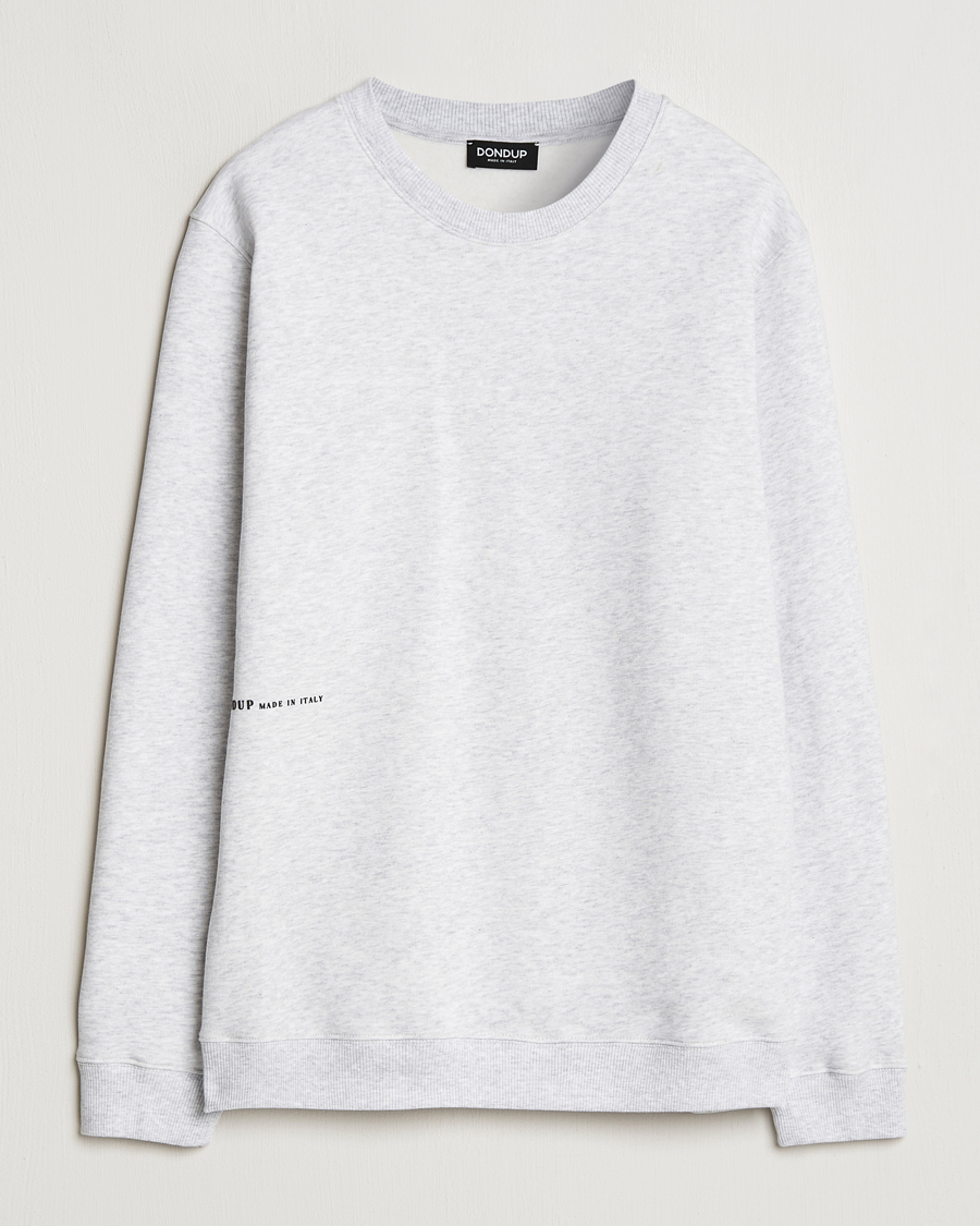Herren | Pullover | Dondup | Logo Crew Neck Sweatshirt Grey Melange