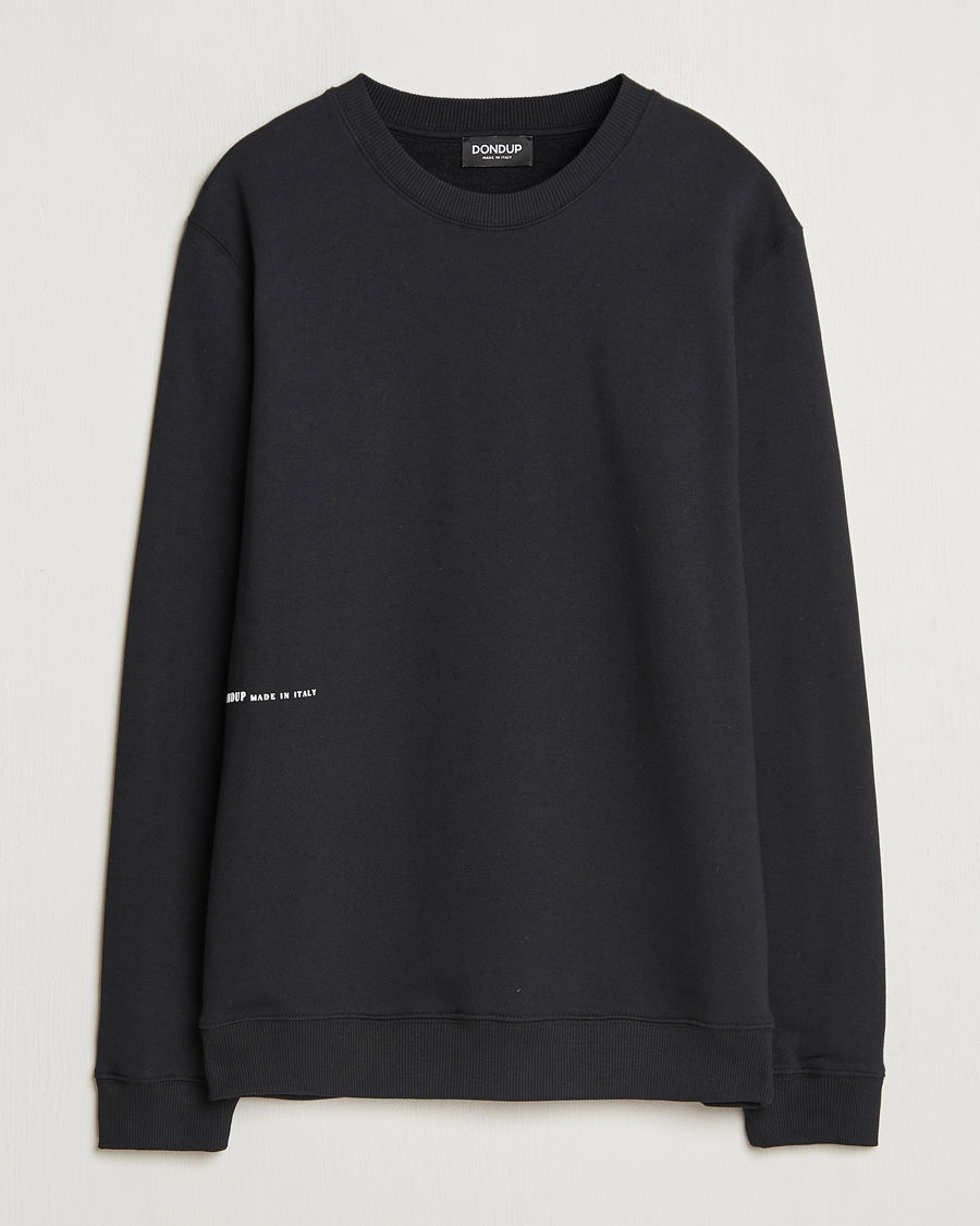 Herren | Pullover | Dondup | Logo Crew Neck Sweatshirt Black