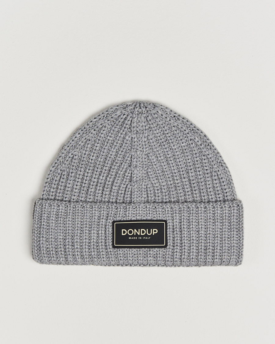 Herren | Dondup Ribbed Beanie Medium Grey | Dondup | Ribbed Beanie Medium Grey
